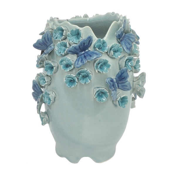 Ceramic Butterfly Vase - Tall